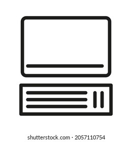 Computer Icon Isolated On White Background. Monitor Symbol Modern, Simple, Vector, Icon For Website Design, Mobile APP, UI. Vector Illustration