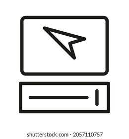 Computer Icon Isolated On White Background. Monitor Symbol Modern, Simple, Vector, Icon For Website Design, Mobile APP, UI. Vector Illustration