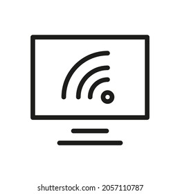 Computer Icon Isolated On White Background. Monitor Symbol Modern, Simple, Vector, Icon For Website Design, Mobile APP, UI. Vector Illustration