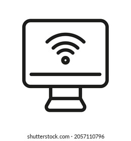 Computer Icon Isolated On White Background. Monitor Symbol Modern, Simple, Vector, Icon For Website Design, Mobile APP, UI. Vector Illustration
