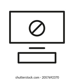 Computer Icon Isolated On White Background. Monitor Symbol Modern, Simple, Vector, Icon For Website Design, Mobile APP, UI. Vector Illustration