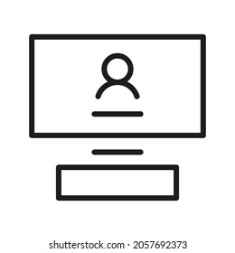 Computersymbol einzeln auf weißem Hintergrund. Monitor Symbol Modern, Einfach, Vektorgrafik, Symbol für Website-Design, Mobile APP, UI. Vektorgrafik