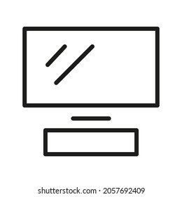 Computer Icon Isolated On White Background. Monitor Symbol Modern, Simple, Vector, Icon For Website Design, Mobile APP, UI. Vector Illustration