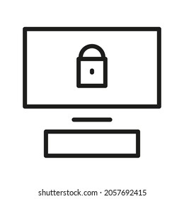 Icono De Equipo Aislado En Fondo Blanco. Símbolo de monitor moderno, simple, vector, icono para diseño de sitio web, aplicación móvil, interfaz de usuario. Ilustración vectorial