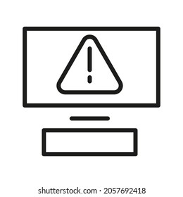 Computer Icon Isolated On White Background. Monitor Symbol Modern, Simple, Vector, Icon For Website Design, Mobile APP, UI. Vector Illustration