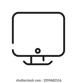 Icono De Equipo Aislado En Fondo Blanco. Símbolo de monitor moderno, simple, vector, icono para diseño de sitio web, aplicación móvil, interfaz de usuario. Ilustración vectorial