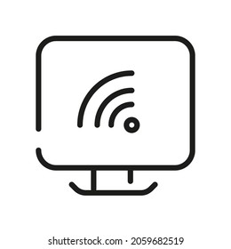 Computer Icon Isolated On White Background. Monitor Symbol Modern, Simple, Vector, Icon For Website Design, Mobile APP, UI. Vector Illustration