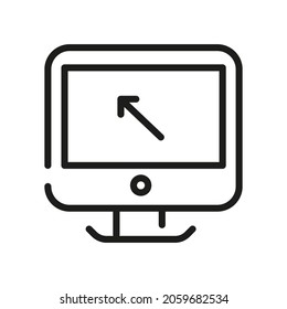 Icono De Equipo Aislado En Fondo Blanco. Símbolo de monitor moderno, simple, vector, icono para diseño de sitio web, aplicación móvil, interfaz de usuario. Ilustración vectorial