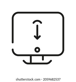 Icono De Equipo Aislado En Fondo Blanco. Símbolo de monitor moderno, simple, vector, icono para diseño de sitio web, aplicación móvil, interfaz de usuario. Ilustración vectorial
