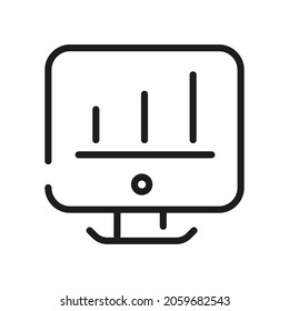 Computer Icon Isolated On White Background. Monitor Symbol Modern, Simple, Vector, Icon For Website Design, Mobile APP, UI. Vector Illustration