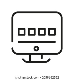Computer Icon Isolated On White Background. Monitor Symbol Modern, Simple, Vector, Icon For Website Design, Mobile APP, UI. Vector Illustration