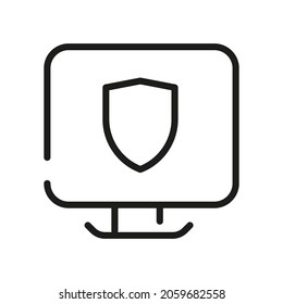 Computer Icon Isolated On White Background. Monitor Symbol Modern, Simple, Vector, Icon For Website Design, Mobile APP, UI. Vector Illustration