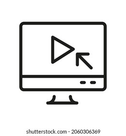 Computer Icon Isolated On White Background. Monitor Symbol Modern, Simple, Vector, Icon For Website Design, Mobile APP, UI. Vector Illustration