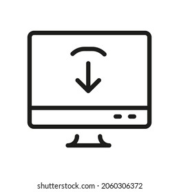 Computer Icon Isolated On White Background. Monitor Symbol Modern, Simple, Vector, Icon For Website Design, Mobile APP, UI. Vector Illustration