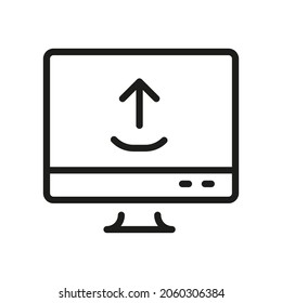 Computer Icon Isolated On White Background. Monitor Symbol Modern, Simple, Vector, Icon For Website Design, Mobile APP, UI. Vector Illustration