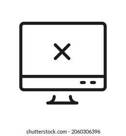 Computer Icon Isolated On White Background. Monitor Symbol Modern, Simple, Vector, Icon For Website Design, Mobile APP, UI. Vector Illustration