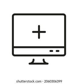 Computer Icon Isolated On White Background. Monitor Symbol Modern, Simple, Vector, Icon For Website Design, Mobile APP, UI. Vector Illustration