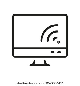 Computer Icon Isolated On White Background. Monitor Symbol Modern, Simple, Vector, Icon For Website Design, Mobile APP, UI. Vector Illustration