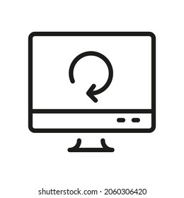 Computer Icon Isolated On White Background. Monitor Symbol Modern, Simple, Vector, Icon For Website Design, Mobile APP, UI. Vector Illustration