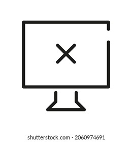 Computer Icon Isolated On White Background. Monitor Symbol Modern, Simple, Vector, Icon For Website Design, Mobile APP, UI. Vector Illustration