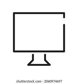 Computer Icon Isolated On White Background. Monitor Symbol Modern, Simple, Vector, Icon For Website Design, Mobile APP, UI. Vector Illustration