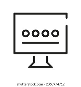 Computer Icon Isolated On White Background. Monitor Symbol Modern, Simple, Vector, Icon For Website Design, Mobile APP, UI. Vector Illustration