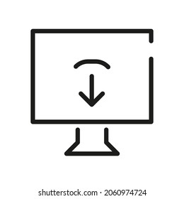 Icono De Equipo Aislado En Fondo Blanco. Símbolo de monitor moderno, simple, vector, icono para diseño de sitio web, aplicación móvil, interfaz de usuario. Ilustración vectorial