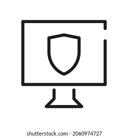 Icono De Equipo Aislado En Fondo Blanco. Símbolo de monitor moderno, simple, vector, icono para diseño de sitio web, aplicación móvil, interfaz de usuario. Ilustración vectorial