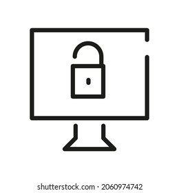 Computer Icon Isolated On White Background. Monitor Symbol Modern, Simple, Vector, Icon For Website Design, Mobile APP, UI. Vector Illustration
