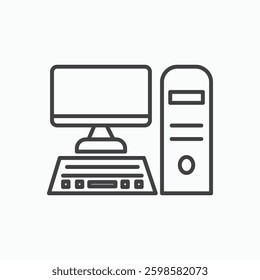 Computer icon isolated on white background