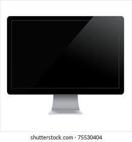 Computer Icon, Isolated On White Background, Vector Illustration