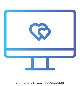 computer icon with isolated vektor and transparent background
