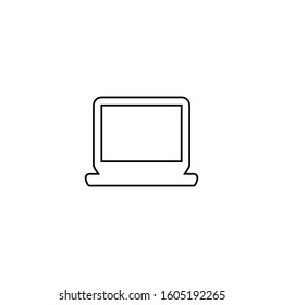 Computer icon. Laptop display screen symbol. Logo design element