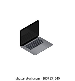 Computer icon, Laptop, PC 3D. laptop in isometric, side and top view. icon isolated. Vector illustration