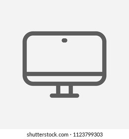 Computer icon line symbol. Isolated vector illustration of  icon sign concept for your web site mobile app logo UI design.