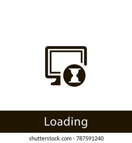computer icon. loading computer. sign design