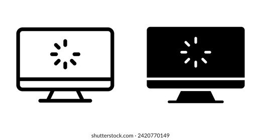 Computer Icon, Loading sign. for mobile concept and web design. vector illustration