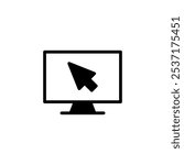 Computer icon logo design. computer monitor sign and symbol