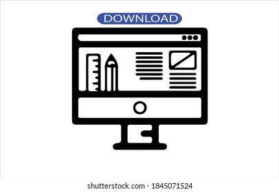 computer icon or logo isolated sign symbol vector illustration - high quality black style vector icons.