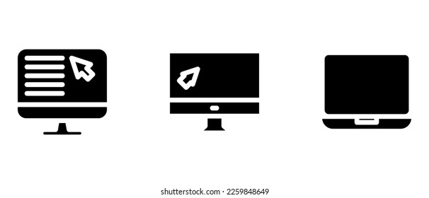 computer icon or logo isolated sign symbol vector illustration - high quality black style vector icons