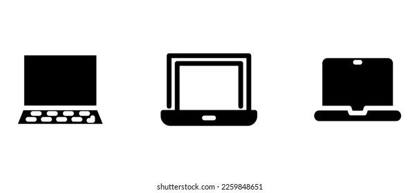 Computersymbol oder Logo einzeln auf Zeichen, Vektorgrafik - hochwertige Vektorsymbole in schwarzem Stil