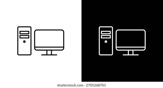 Diseños de logotipos de iconos de computadora. conjunto de diseño de iconos modernos