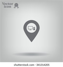 computer icon map pin