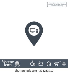 computer icon map pin