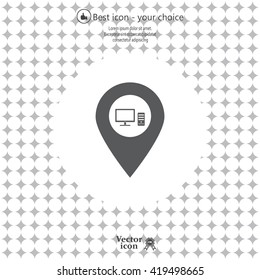 computer icon map pin