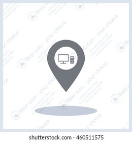 computer icon map pin
