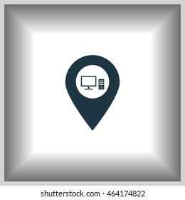 computer icon map pin