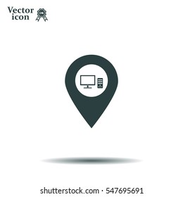 computer icon map pin