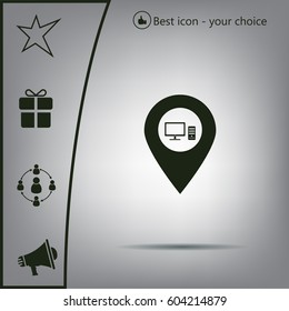 computer icon map pin