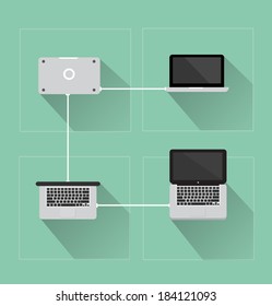 Computer icon minimal style